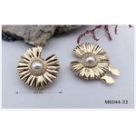 Generic 2PCS Cache-Boutons Bijoux "Fleur" - Dorée (Sans Couture) - image 2