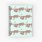 Baby Sloths hanging on Tree Pattern Spiral Notebook Bloc note