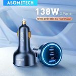 product_image_name-ASOMETECH-138W Car Charger USB Type C GaN Charger 100W 65W 45W 20W PPS PD QC3.0 Quick Charger For Laptop iPhone Samsung Honor...-1