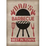 Dad barbecue best in town  Poster Chambre Haute Qualité