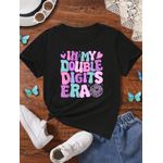 product_image_name-Generic-TD61044 - T-shirt à imprimé de lettres colorées pour un look d'été décontracté et stylé, mon adolescence.-1