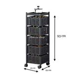 product_image_name-Generic-Rangement Chariot à 5 Étagères en Métal Professionnel de stockage pratique-4