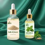 Bio Pack x2 Huile sesame 50 ml et Huile menthe 30 ml éclat fraîcheur