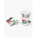 product_image_name-Generic-4 Dessous de Verre Drapeau de la Palestine, coeur d'amour sous tasse unique -2