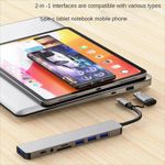 product_image_name-Generic-8 en 1 USB 3.0 HUB USB-C HUB S6 Station 5Gbps Haute Vitesse Transmission USB Splitter Type C à USB OTG Adaptateur Pour Macbook Pro-4