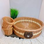 product_image_name-Generic-Grand panier pour servir les aliments avec 7 petits paniers, Paniers de cuisine سلة كبيرة لتقديم الطعام بها 7 سلال صغيرة، سلال المطبخ-4