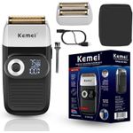 product_image_name-Kemei-Rasoir et tondeuse pour homme – Sans fil, avec écran LCD et chargement USB ultra-rapide-1
