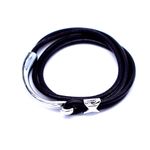 product_image_name-Generic-Bracelet En Cuir Noir Fermoir En Acier Inoxydable-1