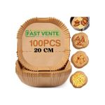 product_image_name-Generic-Lot 100 Pieces Papier Cuisson Pour Air Fryer, Naturellement Résistant à l'huile-1