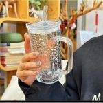 product_image_name-Generic-Mug en Verre Texturé avec Couvercle et Paille Réutilisable-2