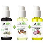 LY BIO PACK HUILE CADE 50ML - POMPE + HUILE GIROFLE 50ML - POMPE + HUILE OIGNON 50ML - POMPE