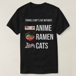product_image_name-Generic-Things I Can't Live Without, Funny Anime Ramen Cat T-Shirt-2