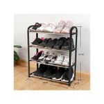 product_image_name-Generic-رف أحذية معدني أسود - 4 رفوف واسعة-2