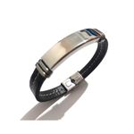 product_image_name-Generic-Bracelet En Acier Inoxydable + Cuir Marron Reglable-2