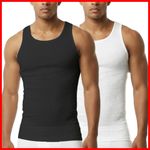 product_image_name-Generic-Pack De 2 Débardeurs Homme Coton Bio 1Noir+1Blanc-1