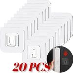 product_image_name-Generic-Ensemble de 20 Crochets Muraux Double Face pour la Cuisine et la Salle de Bains-1