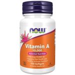 product_image_name-Now Foods-Vitamine A,10 000 UI,Nutrition essentielle 100 capsules+sticker cadeau-2