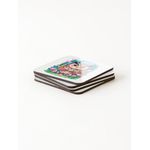 product_image_name-Generic-4 Dessous de Verre Maman Chouette étreignant des bébés entourés de fleurs et de cœurs sous tasse unique -3