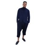 ركابية وسروال قندريسي ـ ازرق غامق