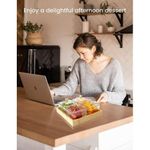 product_image_name-Generic-Set de 4 assiettes en verre avec plateau en bambou, assiettes de fruits secs-3