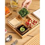 product_image_name-Generic-Set de 4 assiettes en verre avec plateau en bambou, assiettes de fruits secs-4