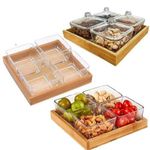 product_image_name-Generic-Set de 4 assiettes en verre avec plateau en bambou, assiettes de fruits secs-8