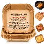 product_image_name-Generic-Papier Cuisson Jetable pour Friteuse à Air – Moule Carré Résistant à la Chaleur & Antiadhésif-3