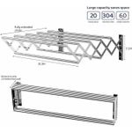 product_image_name-Generic-Séchoir Mural Extensible en Acier Inoxydable 60cm-2