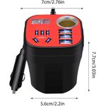 product_image_name-Generic-Prise Allume-Cigare Voiture avec 3 Ports USB et Convertisseur 12V/24V à 220V - 1500W-8