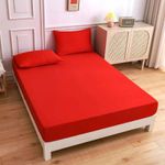 product_image_name-Generic-Drap Housse 160x200x25 cm et 2 taie d'oreiller en Microfibre de Haute Qualité Doux, Résistant,-1