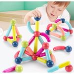 product_image_name-Generic-Jeu de Construction Bâtonnets et boules magnétiques pour Enfants, 42Pcs-1