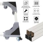 product_image_name-Generic-Support pour lave-linge réglable avec pieds antidérapants et roulettes – Structure robuste pour appareils électroménagers-5
