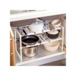 product_image_name-Generic-حامل أبيض متعدد الاستخدامات - رف قابل للتعديل للمطبخ والحمام-1