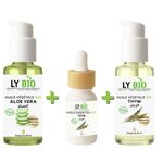 LY BIO PACK HUILE ALOE VERA 50ml - POMPE + HUILE ESSENTIEL THYM 10ML + HUILE THYM 50ML - POMPE