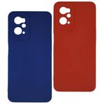 Pack 2 Pochettes silicone pour Realme 9I Rouge - Bleu