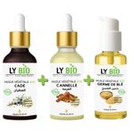 LY BIO PACK HUILE CADE 50ML - PIPETTE + HUILE CANNELLE 50ML - PIPETTE + HUILE GERME DE BLE 50ML - POMPE