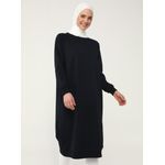 product_image_name-Modanisa-Sweat ras du cou - Noir - Refka Basic.-3