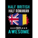 Half british half romanian  Poster Chambre Haute Qualité