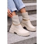 product_image_name-Generic- حذاء نسائي عالي الرقبة بتصميم الجورب ولون بيج - أنيق ومريح بزينة ذهبية-3