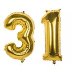 Ballons Aluminium Or Anniversaire Chiffre 31 ans