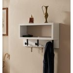 Porte clés mural en bois avec étagères et crochets