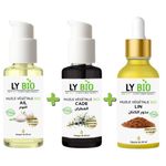 LY BIO PACK HUILE AIL 50ML - POMPE + HUILE CADE 50ML - POMPE + HUILE LIN 50ML - PIPETTE