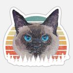 product_image_name-Generic-Retro Vintage Siamese Cat Lover 70s Design 5 ملصقات ديكور-1