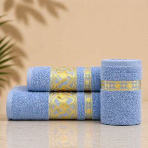 A3 HOME Pack 3 Serviette Mauresque (90x150 - 50x90 - 30x30 ) - Bleu ciel
