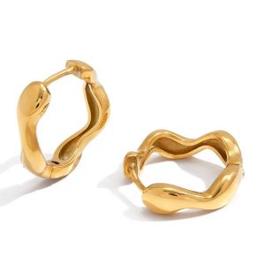 Clémentine Paris Boucles d'oreilles de luxe pour femme plaqué or élégantes à la mode OGN107