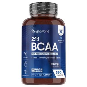 WeightWorld BCAA Richie en Vitamine B6, غني بفيتامين B6 ، لنمو العضلات 180 قرصًا