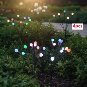Lampes LED Solaires Extérieur Lot 4 Étanches Éclairage Décoratif