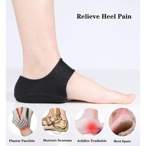 Protecteur de talon en Gel de Silicone - Chaussettes souples pour fasciite plantaire pour peau dure- 1 pair