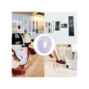 Ruban Adhésif Double Face Multifonction Adhésif Fort Transparent Sans Trace 1M