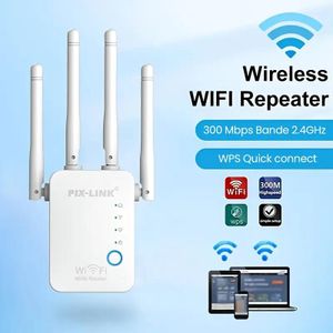 Pix Link WR16Q – Répéteur WiFi 300 Mbps Wireless-N Longue Portée avec 4 Antennes, Modes Répéteur / Point d’Accès / Routeur